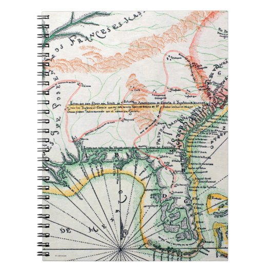 Carnet Carte : L'Amérique du Nord, 1742 (Devant)