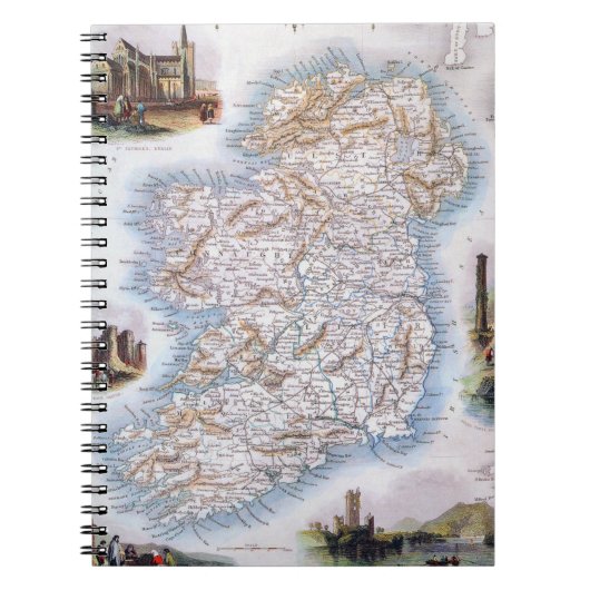 Carnet Carte : L'Irlande, 1851 (Devant)