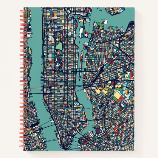 Carnet Carte Manhattan New York (Devant)