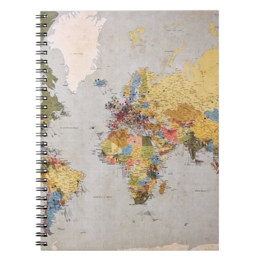 Carnet carte mondiale (Devant)