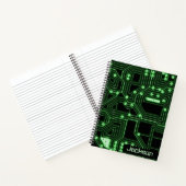 Carnet Carte Neon Green Circuit | Spirale personnalisée (Intérieur)