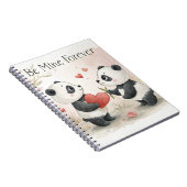 Carnet Carte Panda Romantique - Soyez à moi pour toujours (Côté Droit)
