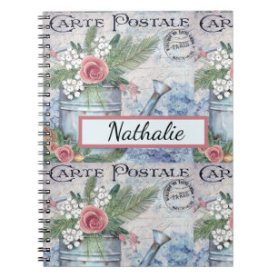 Carnet Carte Postale French Vintage watercan
