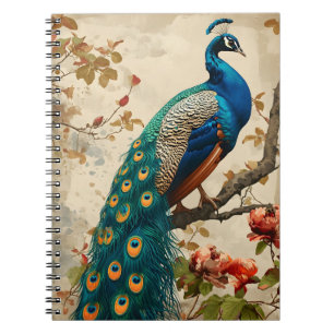 Carnet Carte postale Peacock Splendor vintage