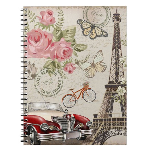 Carnet Carte postale vintage Paris. (Devant)