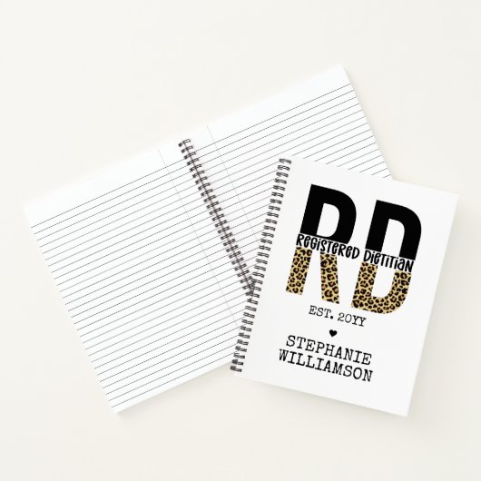 Carnet Carte RD enregistré diététiste Cheetah Imprimer (Intérieur)