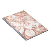 Carnet Carte rose du monde d'antiquité de parties (Côté Droit)