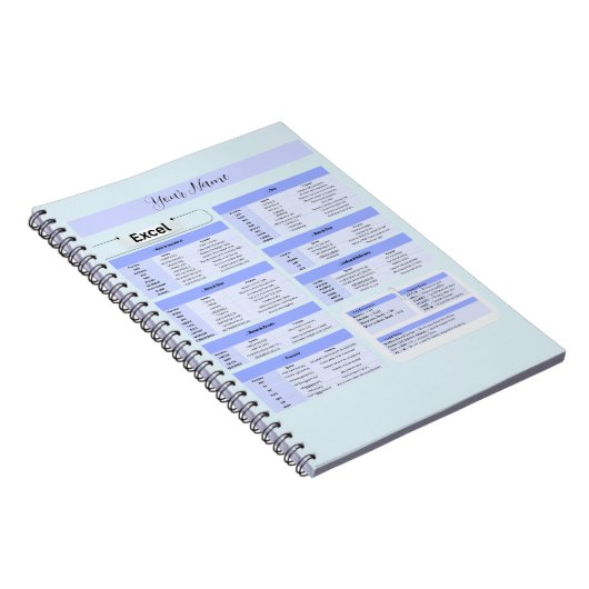 Carnet Carte souris de productivité - Raccourcis Excel (Côté Droit)