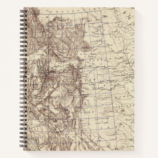 Carnet Carte topographique du fleuve Mississippi (Devant)