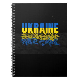 Carnet Carte ukrainienne. Drapeau ukrainien. Ukraine