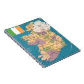 Carnet Carte vintage de l'Irlande (Côté Droit)