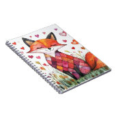 Carnet Carte Watercolor Valentine Fox (Côté Droit)