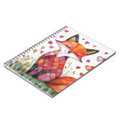 Carnet Carte Watercolor Valentine Fox (Côté gauche)