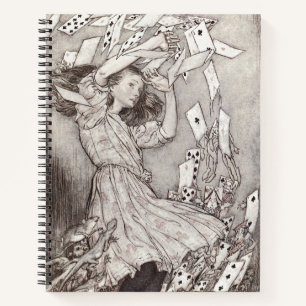 Carnet Cartes de Alice tombant rétro Design Victorien