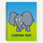 Carnet Cartographie d'éléphant gris (Devant)