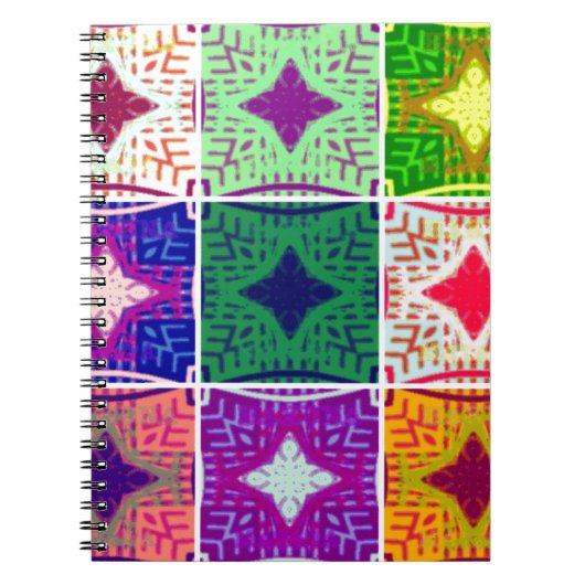 Carnet Carton de contrôle coloré : Un design étoilé (Devant)