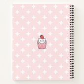 Carnet Carton de Cupcake aux fraises Cute Kawaii (Dos)