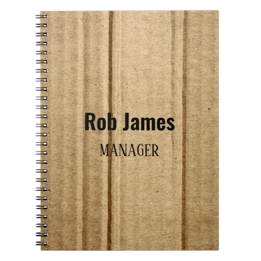 Carnet Carton marron drôle (Devant)