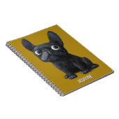 Carnet Carton mignon noir Français Chien moutarde Jaune (Côté Droit)