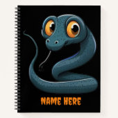Carnet Cartoon animal du serpent noir mou (Devant)