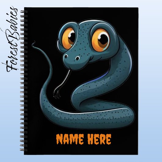 Carnet Cartoon animal du serpent noir mou