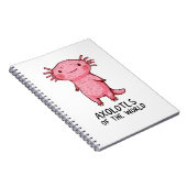 Carnet Cartoon Axolotl à main mignon (Côté Droit)