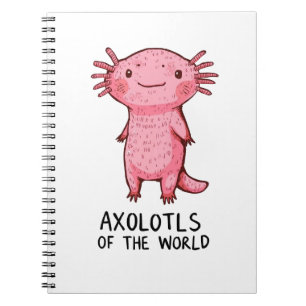 Carnet Cartoon Axolotl à main mignon