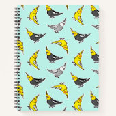 Carnet Cartoon Cockatiels Motif (Devant)