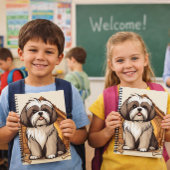 Carnet Cartoon Doghouse-Cute Shih Tzu Design