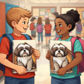 Carnet Cartoon Doghouse-Cute Shih Tzu Design