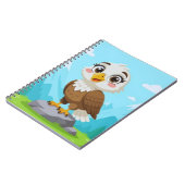 Carnet Cartoon Eagle on Rock – Cute Vector Character (Côté gauche)
