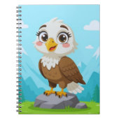 Carnet Cartoon Eagle on Rock – Cute Vector Character (Devant)