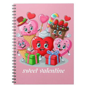 Carnet Cartoon Heart & Sweet amis valentine's day