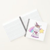 Carnet Cartoon mignon bébé licorne et arc-en-ciel (Intérieur)