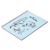 Carnet Cartoon mignon Kitty Spiral Bleu (Côté gauche)