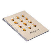 Carnet Cartoon mignon Miel Abeille de Miel (Côté Droit)