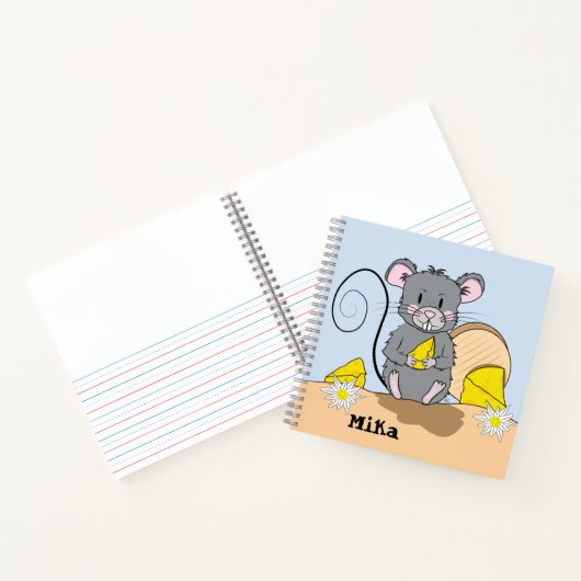 Carnet Cartoon Souris Écriture manuscrite pour enfant - C (Intérieur)