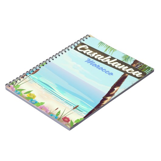 Carnet Casablanca Maroc, poster vintage romantique (Côté gauche)