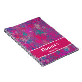 Carnet Cascade de couleur rose moderne et bleu Abstrait (Côté Droit)