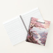Carnet Cascade de fleurs de cerisier personnalisable (Intérieur)