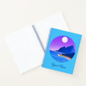 Carnet Cascade serène en bleu pâle et vert (Intérieur)