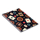 Carnet Casino pattern theme on black (Côté Droit)