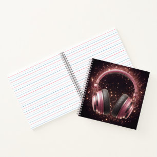 Carnet Casque à paillettes Cahier.