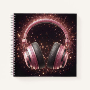 Carnet Casque à paillettes cahier.