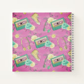 Carnet Casque de Cassette Rétro Baskets Rose (Dos)