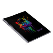 Carnet Casque de jeu d'aquarelle graphique personnalisé (Côté Droit)