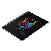 Carnet Casque de jeu d'aquarelle graphique personnalisé (Côté gauche)