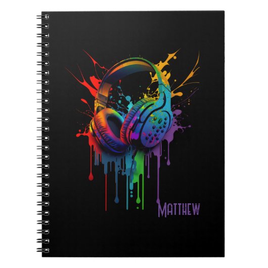Carnet Casque de jeu d'aquarelle graphique personnalisé (Devant)