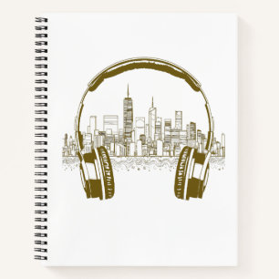 Carnet Casque de musique City Rhyme Wondermerderies Vibes