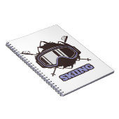 Carnet Casque de ski cool (Côté Droit)
